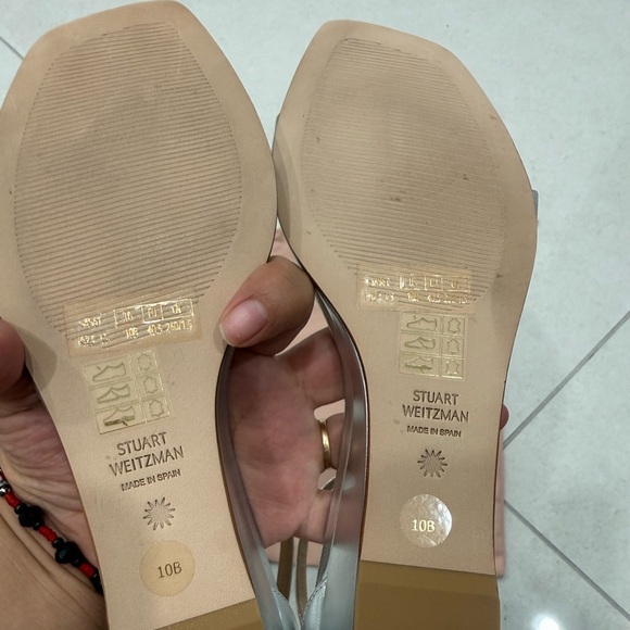 Stuart Weitzman Metallic Silver Wedge Heels - Picture 6 of 6